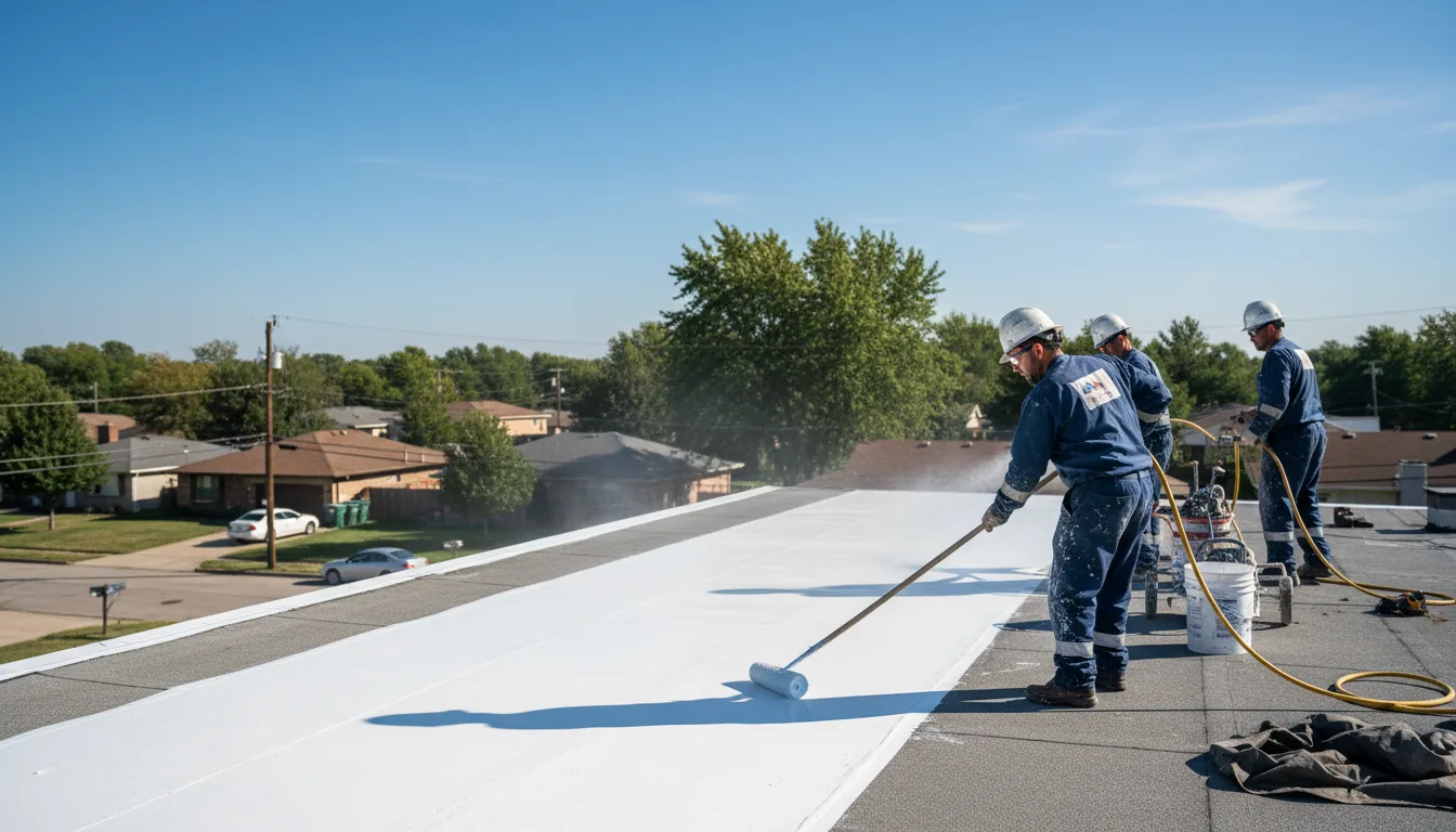 Commercial roof coating in Halltown, MO near me